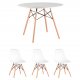 Обеденная группа Стол Eames D100, 3 стула Eames DSW Обеденная группа Стол Eames D100, 3 стула Eames DSW