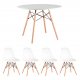 Обеденная группа Стол Eames D100, 4 стула Eames DSW