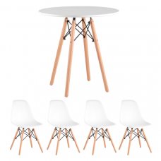 Обеденная группа Стол Eames D70, 4 стула Eames DSW Обеденная группа Стол Eames D70, 4 стула Eames DSW
