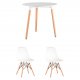 Обеденная группа Стол Eames DST, 2 стула Eames DSW белый Обеденная группа Стол Eames DST, 2 стула Eames DSW белый