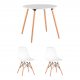 Обеденная группа Стол Oslo Round WT, 2 стула Eames DSW белый Обеденная группа Стол Oslo Round WT, 2 стула Eames DSW белый
