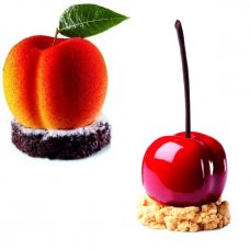 Форма силиконовая Pavoflex для пирож. 3D 'Вишня/Персик' 58х53мм h46мм, 90мл, 20 ячеек PX4331