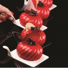 Набор подложек для десерта 80х80мм 'Квадрат', с ручкой, 250шт., пластик, цвет белый VP1BN