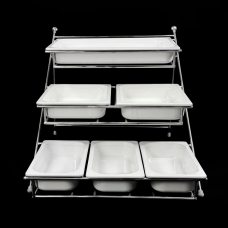 Станция трехярусная буфетная с 6 гастроемкостями, 82x68x58см, 3-TE6P