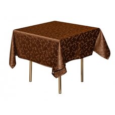Скатерть 145х195 см «Журавинка» коричневая (вензель) KM Скатерть 145х195 см «Журавинка» коричневая (вензель) KM