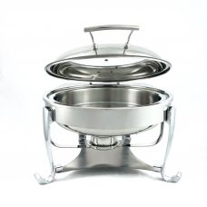 Мармит настольный (чефиндиш) круглый cо стекл крышкой 6,5л,Opulent OP/0/0/6.5/CP